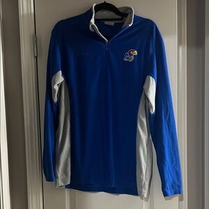 Columbia Blue Fleece Jacket with Red Logo